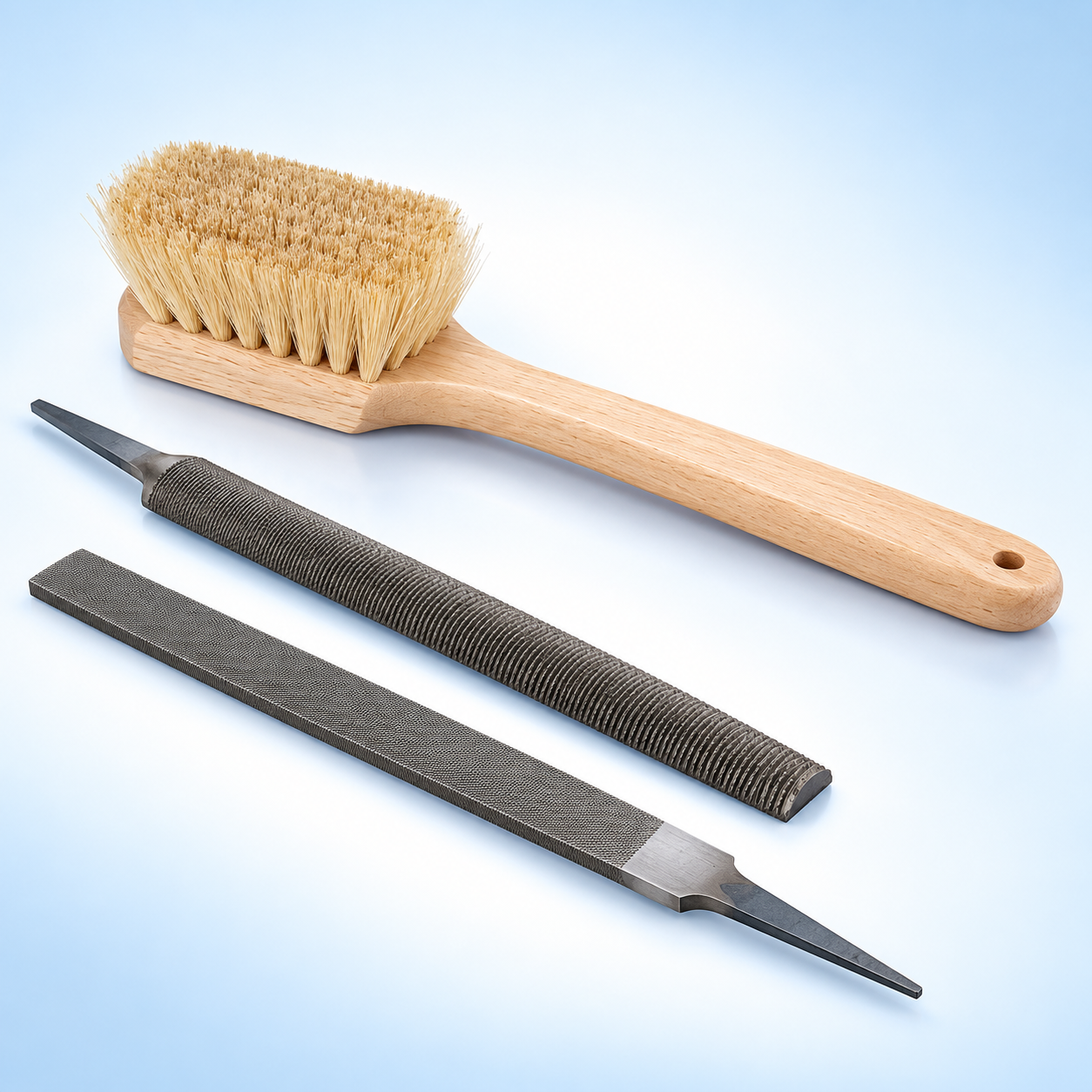 Workshop files and tampico maintenance brush